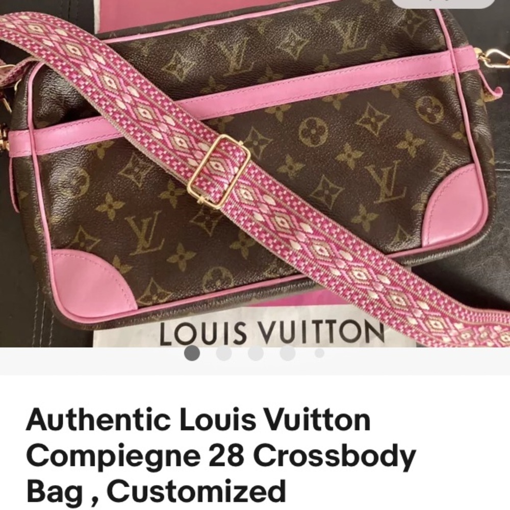COPY - Authentic Louis Vuitton Compiegne 28 crossbody bag. Customized